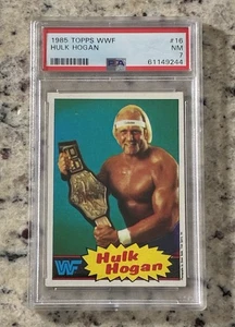 Tarjeta de novato 1985 Topps WWF HULK HOGAN #16 RC PSA 7 - Imagen 1 de 5