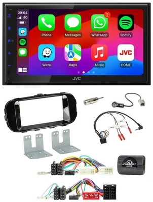 JVC Bluetooth 2DIN Lenkrad DAB USB Autoradio für Kia Soul 14-19 piano - Bild 1 von 4