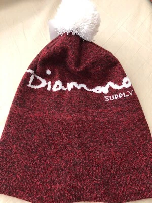 NUEVO Diamond Supply Co OG Script Gorra Sombrero Pom Gorro     Foto 1 de 4
