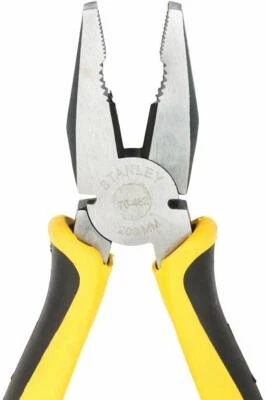 Alicates combinados de acero resistente Stanley 70-482 de 8 pulgadas (amarillo y negro) Foto 1 de 4