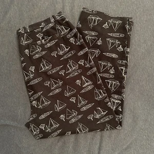 Kate Hill Sailboat Capri Pants Navy Blue Boat Chino Cotton Women's Sz 14P Petite - Picture 1 of 18