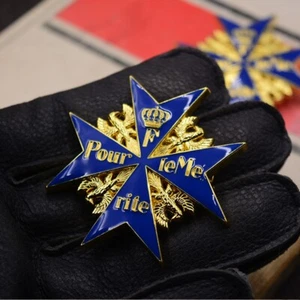 WWI Deutsches Preußen Ritterkreuz Pour le Merite Blau Max Medaille Abzeichen - Bild 1 von 3
