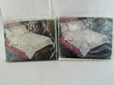 JCPenney 1 Flat 1 Fitted Full Sz 2 PC Sheet 160 Thread Count No Iron Floral - Image 1 of 4