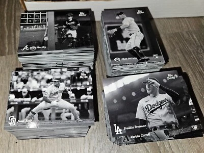 UPDATED! 2023 Topps Black and White Base Cards #1-100 YOU PICK COMPLETE YOUR SET - Image 1 of 4