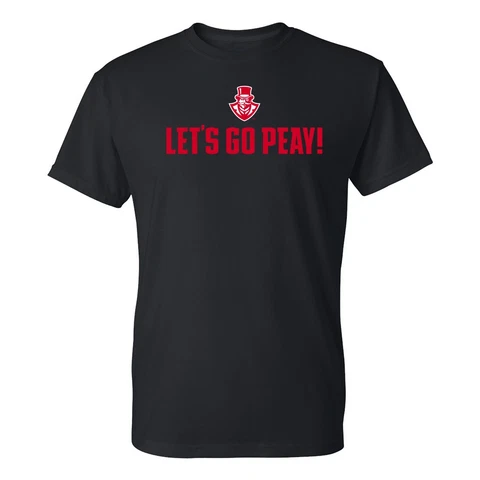 Austin Peay Governors Let's Go Peay, Team Color T Shirt - Black Cover