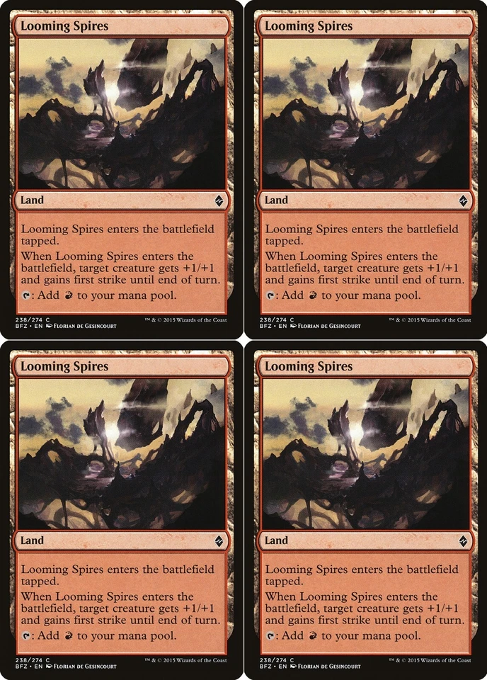 Looming Spires X4 Battle for Zendikar MTG Magic the Gathering 2Fire Games - Image 1 of 1