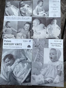 4 Vintage P & B Baby Patterns Nursery Knits 9284, 404 Accessories 345 & 1252 - Picture 1 of 9