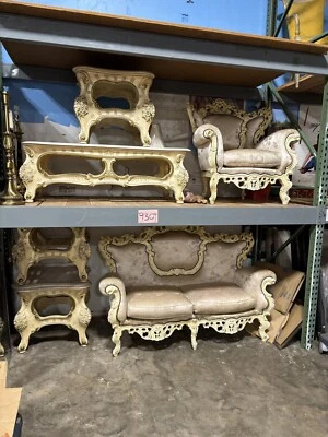 Muebles de silicona 6 piezas italiano rococó barroco conjunto de sala de estar Italia LEER se enviará Foto 1 de 4