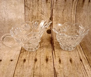 Shannon Godinger  24% Lead Crystal Scalloped Creamer and  Sugar Set without Lid. - Picture 1 of 3