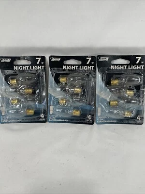 Feit Electric 7W 120V C7 Clear Nigh Light 3 Packs (12 Total Bulbs) - Image 1 of 2