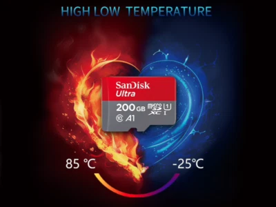 Cartão de memória flash Micro SD Sandisk Ultra 32GB 64GB 128GB 256GB 512GB 200BG 400GB - Imagem 1 de 4