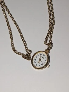 1928 Brand PENDANT WATCH Woman’s WITH Sarah Cov NECKLACE CHAIN 33” New Battery - Picture 1 of 6