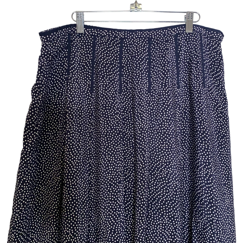 Falda Pendleton Mujer 8 Maxi Azul Marino Blanco Lunares Forrada Seda Carrera Foto 1 de 4