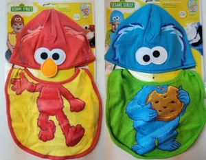 Sesame Street Elmo Cookie Monster Hat and Bib Infant Set - Imagen 1 de 7
