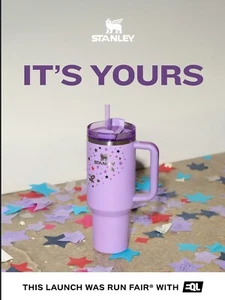 Olivia Rodrigo Stanley 40oz Quencher Cup Purple With Stars - Ships Now - Bild 1 von 2