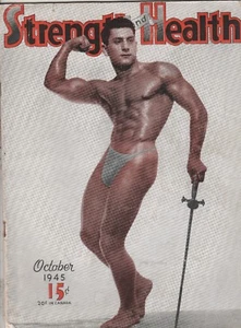 STRENGTH AND HEALTH OCT. 1945  JACK KLEINBURG COVER, - Imagen 1 de 1