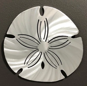 Sand-Dollar ALUMINUM Metal Wall Art Skilwerx 9 X 9 Nautical - Picture 1 of 5