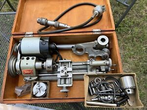 Unimat DB200 Drill Mill Lathe with accessories and wood case
