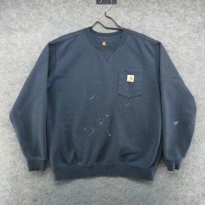 Sudadera Carhartt Para Hombre Grande Azul Calce Original Cuello Redondo Pullover Manga Larga - Imagen 1 de 19