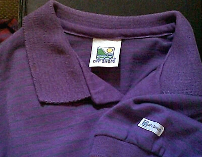 Camisa Polo Vintage Off Shore Rayas Púrpura S Años 80 - Fallas Foto 1 de 3