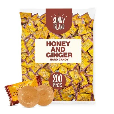 Honey and Ginger Hard Candy, Individually Wrapped, Bulk Pack 2 Pound Bag - Image 1 of 4