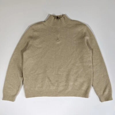 VTG Polo Ralph Lauren Mens 90s Lambs Wool Sweater 1/4 Zip Pullover XL Sweater  - Image 1 of 4