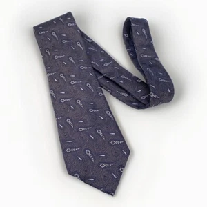 CANALI 1934 Black Paisley 100% Silk Tie Made In Italy Jacquard Classic Mens - Picture 1 of 4