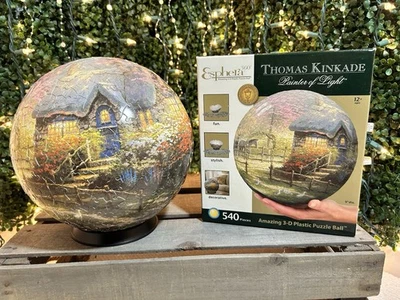 Esphera 360 THOMAS KINKADE Pintor de Luz 3D Plástico PUZZLE Bola CASA REDONDA Foto 1 de 4