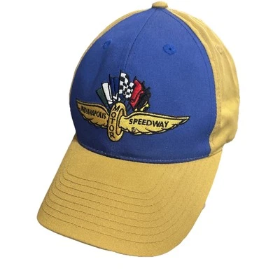 Indianapolis Motor Speedway Racing Ball Cap Hat Blue Gold Officially Licensed - Image 1 of 4