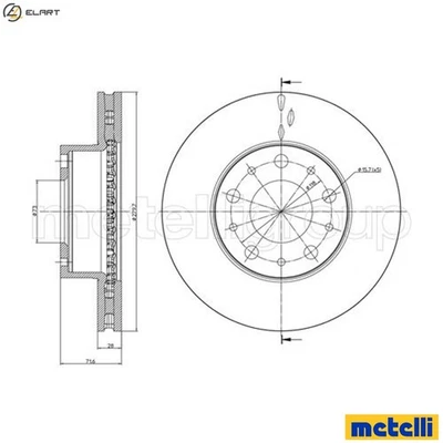 2x BRAKE DISC 23-0884C FOR PEUGEOT MANAGER/Bus/Van/Platform/Chassis BOXER 2.2L - Image 1 of 4