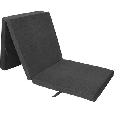 RelaxXL Klappmatratze Kinder 190x60x7cm Faltbares Gästebett Anthrazit Meliert - Bild 1 von 4