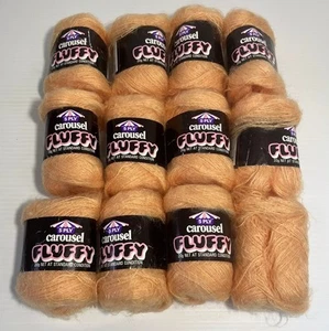 Carousel Fluffy 12 -20g Balls 5 Ply Villawool Yarn Soft Apricot Colour Acrylic - Picture 1 of 4