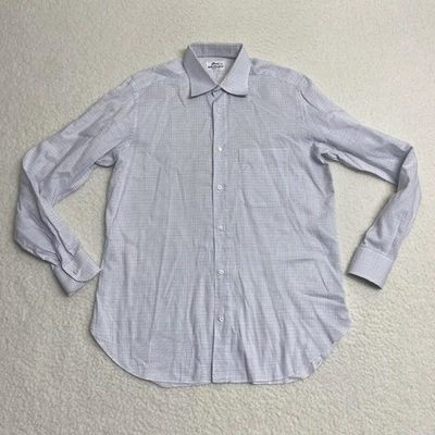 Camisa social Brioni masculina 15.5 39 xadrez botão para cima Wilkes Bashford italiana - Imagem 1 de 4