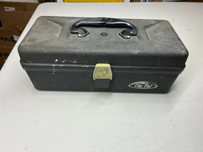 Caja de aparejos vintage Old Pal plegable de un solo nivel negra carmesí usada Foto 1 de 4