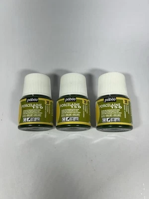 (3 Lot) Pebeo Porcelaine 150 China Paint (Peridot Green) 45ml Bottle - Image 1 of 4