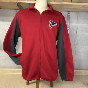 G III NFL Atlanta Falcons Full Zip Knit Fleece Jacket Men’s XL Red Gray - Picture 1 of 5
