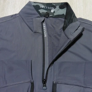 GREYSON Hombres M MEDIANO TATE CUELLO FALSO 1/4 CREMALLERA JERSEY GRIS RAYA GOLF MCLSCK94 - Imagen 1 de 16