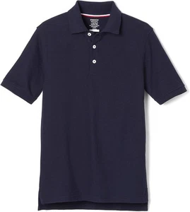 French Toast Boys Short Sleeve Pique Polo Uniform Shirt (Standard & 6-7, Navy - Picture 1 of 7