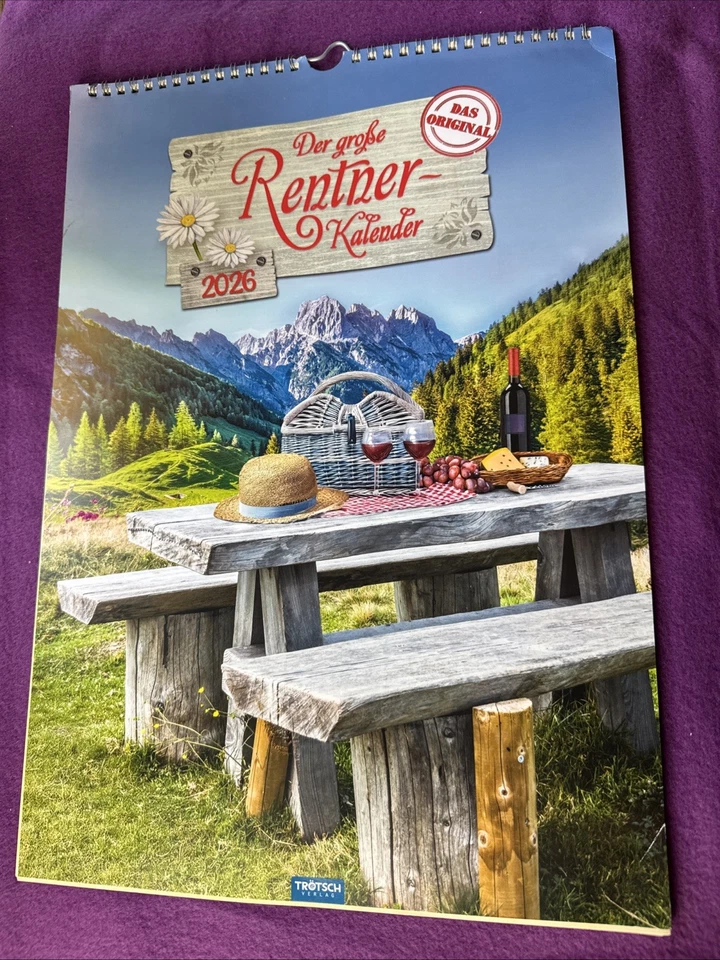 TRÖTSCH VERLAG GMBH Trötsch Großbildkalender Der große Rentnerkalender 2026 Wandkalender Neu