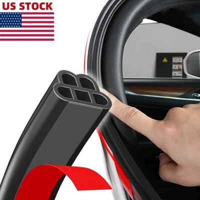 16.4ft Car Door Edge Guard Molding Trim Rubber Edge Strip Seal Protector Black - Image 1 of 4