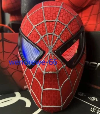 Movie Spider Man Mask Tobey Maguire with Luminous Eyes Remote Control Ring Gift - Image 1 of 4