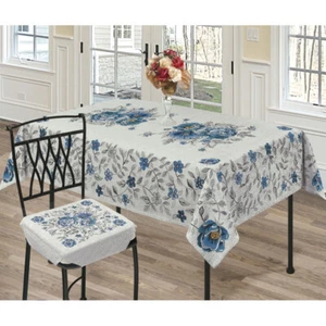 Copritavolo Tovaglia Coprisedia jacquard cinigliato FLORA Blu accessori coordina - Foto 1 di 26