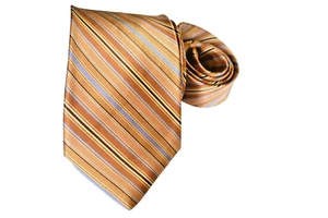 TED BAKER MEN'S TIE ORANGE/STRIPED WIDTH 3.5/8" LENGTH: 59" - Picture 1 of 3