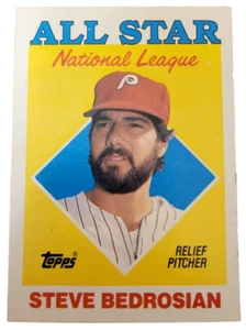 1988 Topps Steve Bedrosian Baseball Card 407 MLB Philadelphia Phillies (N - Picture 1 of 2