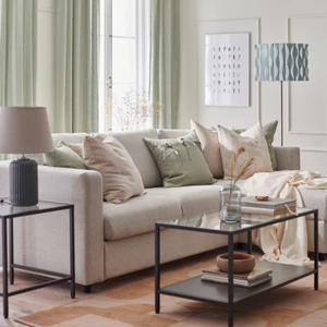IKEA VIMLE 3-Seat Sofa Frame + 2 Armrests + Covers - 593.990.31 - Picture 1 of 12