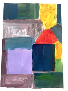 HANS HOFMANN American Abstract Expressionist Violet Bold Colour Art Original A14 - Picture 1 of 7