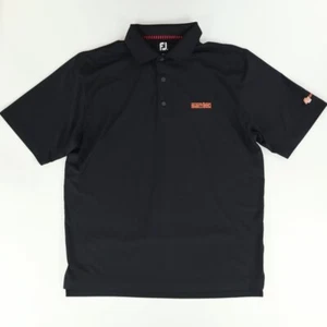 Footjoy Company High Stretch Polyester Solid Golf Polo Shirt Black Men's XL - Picture 1 of 7
