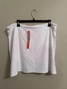 Jude Connally White Skort Tennis Skort Pull On Size XL Fern Solid Jacquard - Picture 1 of 8