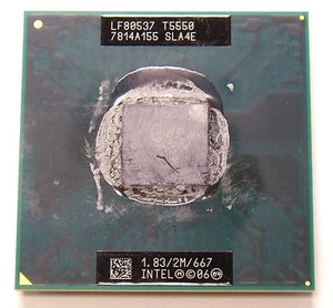 INTEL Core 2 Duo T5550 1.83 GHz Dual-Core SLA4E LF80537 CPU Processor, Tested - Picture 1 of 2
