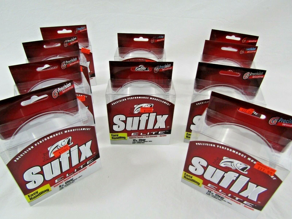 Sufix Elite Fishing Line Clear Monofilament  Line Weights 4lb-20lb  330yrds - Image 1 of 1